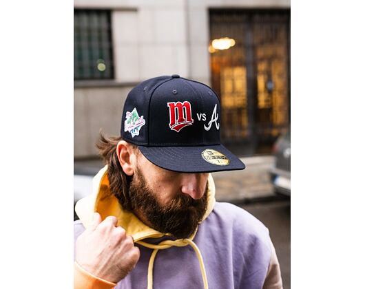 New Era 59FIFTY 1991 World Series Atlanta Braves VS Minnesota Twins Fitted Navy Cap