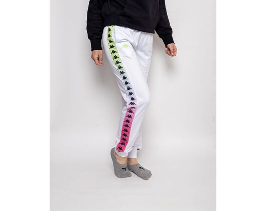 Kappa 222 Banda Wrastoria Degrade White - Fuxia - Lime Womens Sweatpants
