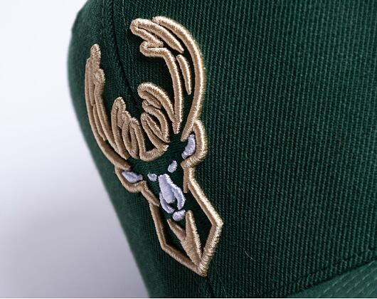 Mitchell & Ness Team Ground 2.0 Snapback Milwaukee Bucks Green Cap
