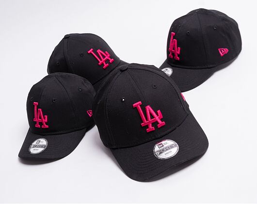 New Era 9FORTY Kids League Essential Los Angeles Dodgers Strapback Black/Bright Ros