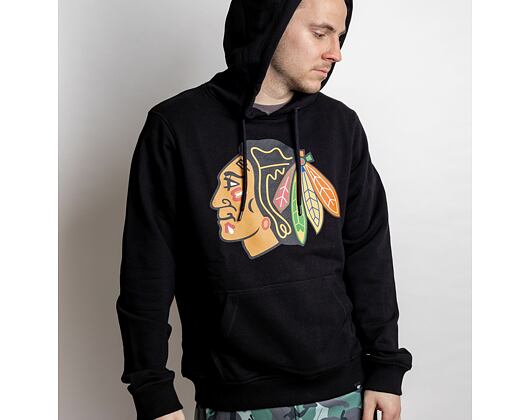 '47 Brand Chicago Blackhawks Imprint Helix Pullover Black Sweatshirt