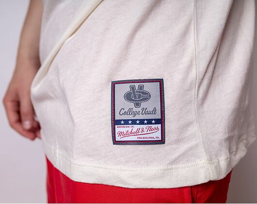Mitchell & Ness Georgetown University Color Blocked S/S Tee Cream