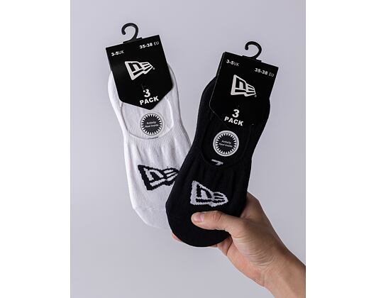 New Era Flag Invisible 3Pack White Socks