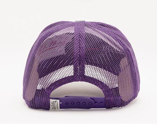 Von Dutch Fargo Trucker Cotton Twill White/Purple Cap