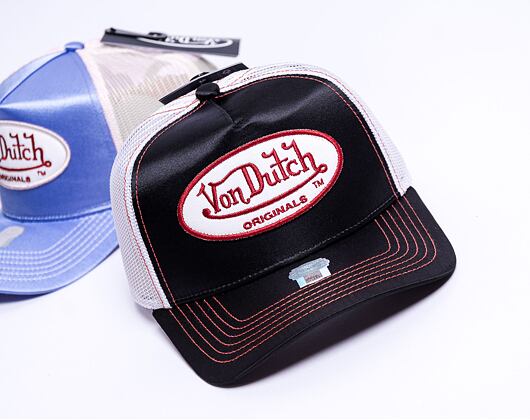 Von Dutch Cary Trucker Satin Black/White Cap