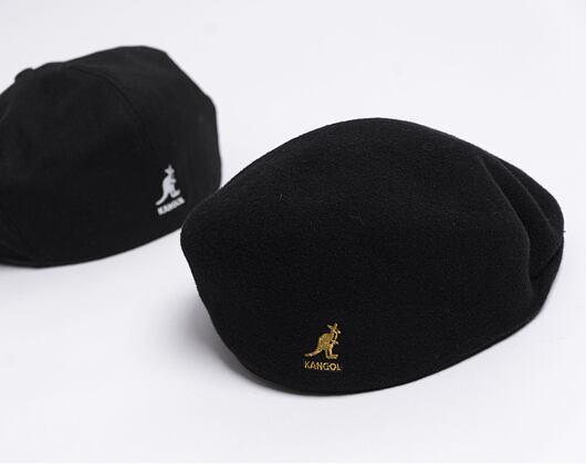 Kangol 504 Kangol Cap Black/Gold Flat Cap