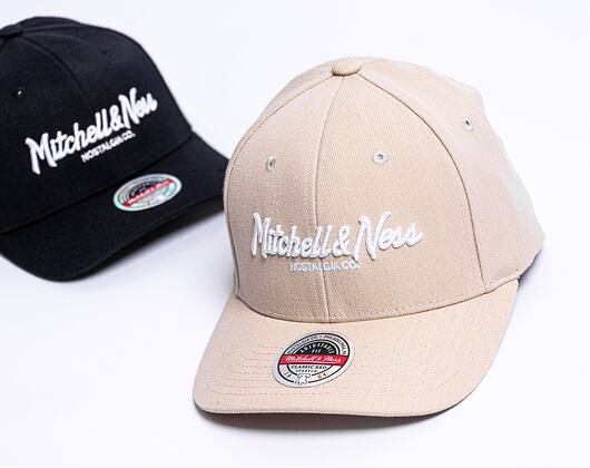 Mitchell & Ness Pinscript Classic Red Branded Wheat Cap