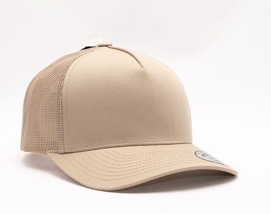Yupoong 5-Panel Retro Trucker Cap Khaki