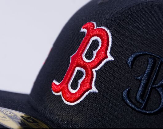 New Era 59FIFTY MLB Script 5 Boston Red Sox Navy / Red Cap