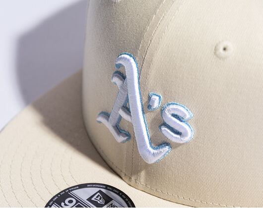 Kšiltovka New Era 9FIFTY MLB Pastel Patch Oakland Athletics Light Cream / White