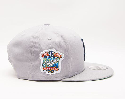 Kšiltovka New Era 9FIFTY MLB Team Side Patch Los Angeles Dodgers Grey / Dark Blue