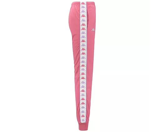 Dámské tepláky Kappa 222 BANDA WRASTORIAI SLIM Pink Md-White-Violet Lilla