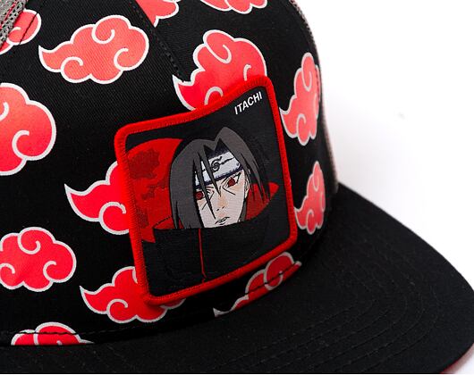 Kšiltovka Capslab Naruto - Itachi Uchiha Flat Black / Red