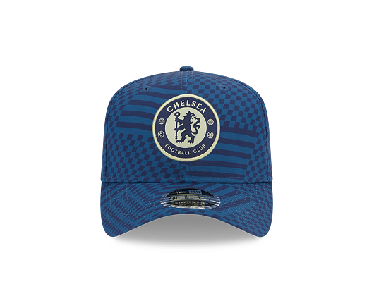 Kšiltovka New Era 9FIFTY Stretch-Snap All Over Print Checkered Chelsea FC Lion Crest Navy