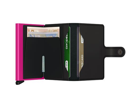 Peněženka Secrid Miniwallet Matte Black & Fuchsia