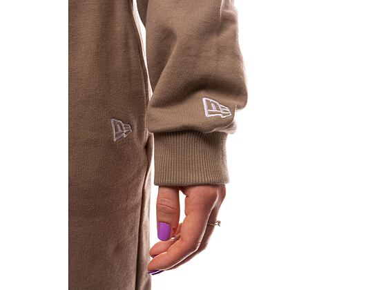 Dámská mikina New Era Arch Wordmark Crop Hoody Ash Brown / White