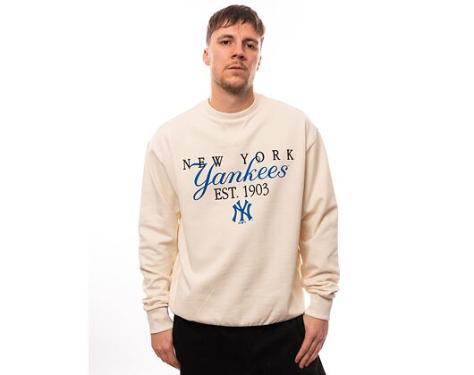 Mikina New Era MLB Lifestyle Crewneck New York Yankees Off White / Navy