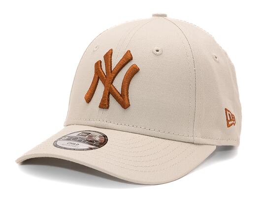 Dětská kšiltovka New Era 9FORTY Kids MLB League Essential New York Yankees Stone / Caramel Brown