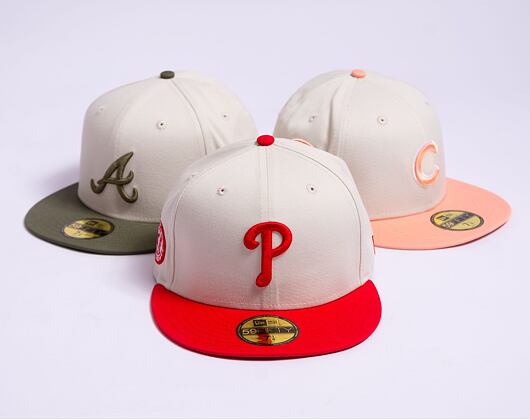Kšiltovka New Era 59FIFTY MLB White Crown Philadelphia Phillies Cooperstown Off White / Red