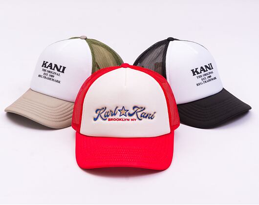 Kšiltovka Karl Kani Kani Star Trucker Cap red/off white