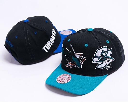 Kšiltovka Mitchell & Ness Overbite Pro Snapback San Jose Sharks Black
