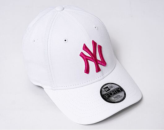 Dětská kšiltovka New Era 9FORTY Kids MLB League Essential New York Yankees - White / Blush Pink