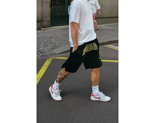 Kraťasy New Era Oversized Mesh Shorts - Black / Metallic Gold