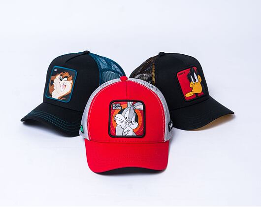 Dětská Kšiltovka Capslab Looney Tunes Trucker - Bugs Bunny - Red / Grey