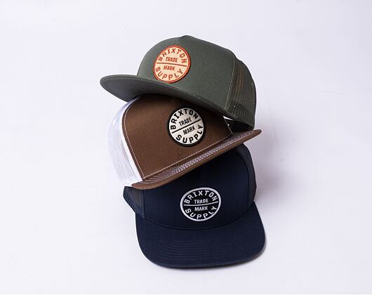 Kšiltovka Brixton Oath MP Trucker Hat - Sepia/White
