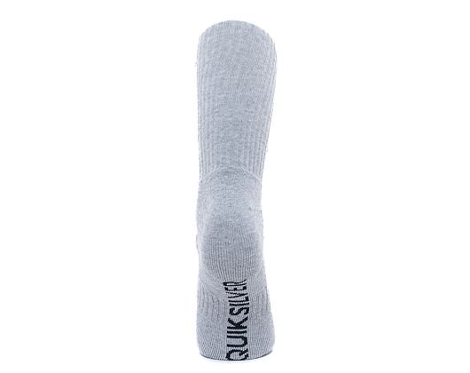 Balení dvou párů ponožek Quiksilver Basic Crew Socks White/Grey