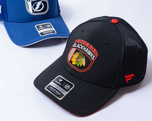 Kšiltovka Fanatics Authentic Pro Draft Chicago Blackhawks Black/Athletic Red