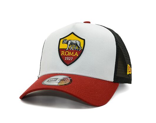 Kšiltovka New Era - 9FORTY Trucker Core AS Roma - White / Red