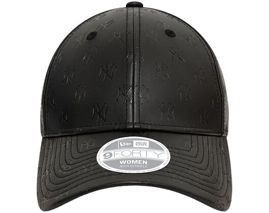 Kšiltovka New Era - 9FORTY Faux Leather Monogram - NY Yankees - Black