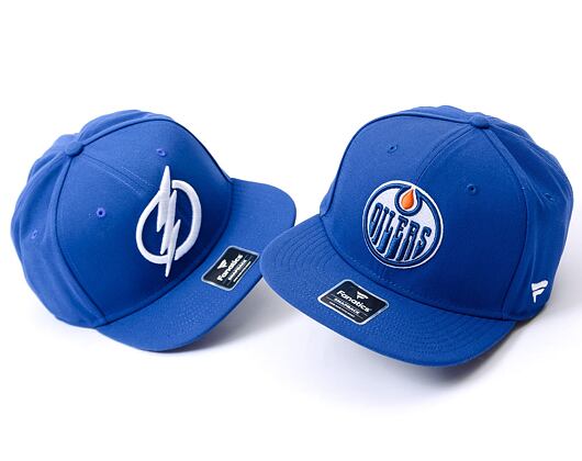 Kšiltovka Fanatics - Edmonton Oilers - A/CAP Str Mid Crn Adj Sqv Sbk - Blue Cobalt