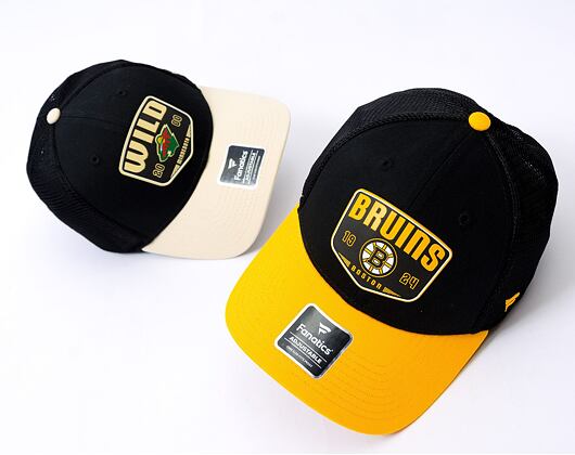 Kšiltovka Fanatics - Boston Bruins - A/CAP Structured Adjustable Meshback - Black/Yellow Gold