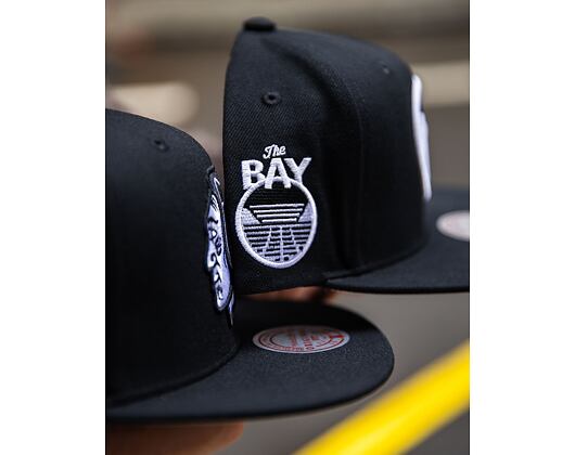 Kšiltovka Mitchell & Ness - Evergreen Black/White Snapback - Golden State Warriors - Black