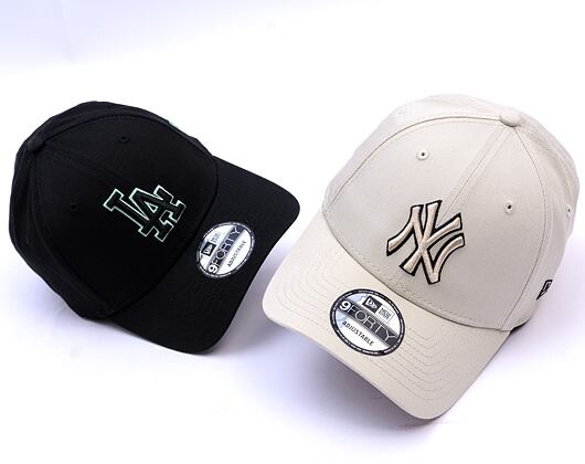 Kšiltovka New Era - MLB Team Outline 9FORTY - NY Yankees - Stone / Black