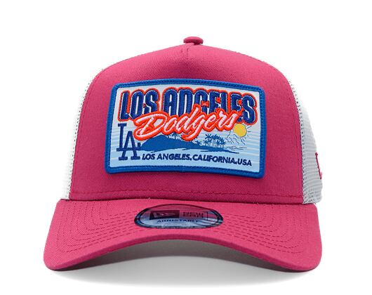 Kšiltovka New Era - MLB City Patch 9FORTY Trucker - LA Dodgers - Burgundy