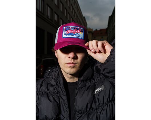 Kšiltovka New Era - MLB City Patch 9FORTY Trucker - LA Dodgers - Burgundy