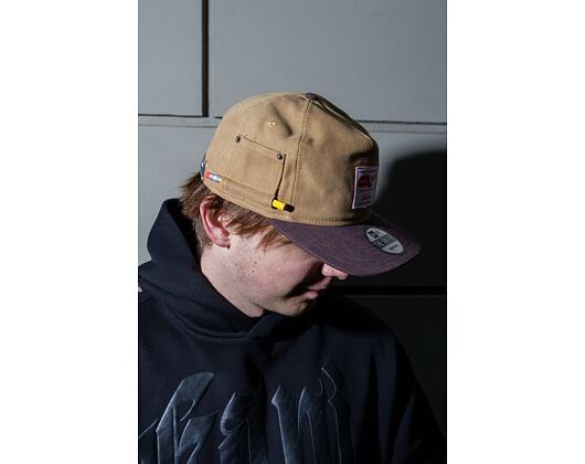 Kšiltovka New Era - Image Drop - Work Cap GOLFER - Tan Brown / Walnut