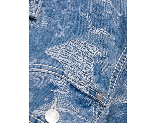 Bunda Karl Kani - Og K Distress Camo Os Denim Jacket - medium blue