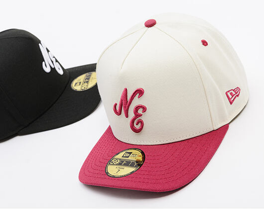 Kšiltovka New Era - Branded Script 59FIFTY - Ivory / Cherry
