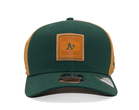 Kšiltovka New Era - MLB Debossed 9SEVENTY Stretch-Snap - Oakland Athletics - Green / Brown