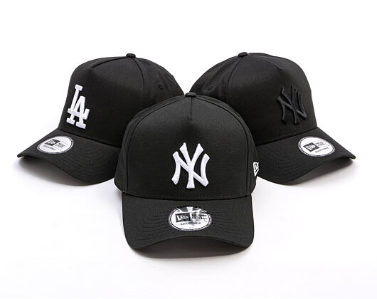 Kšiltovka New Era - MLB League Essential 9FORTY A-Frame - NY Yankees - Black / White