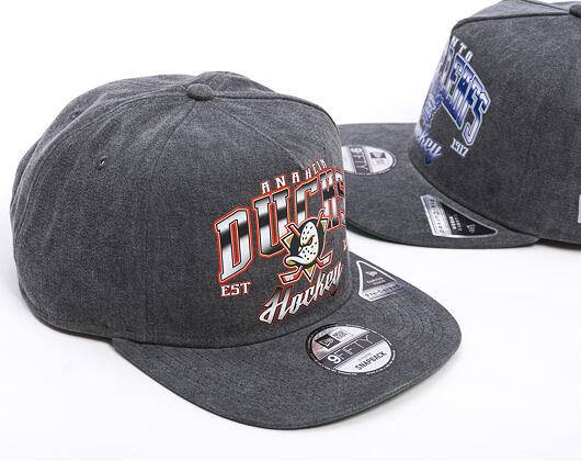 Kšiltovka New Era -  9FIFTY A-Frame NHL Washed - Anaheim Ducks - Black