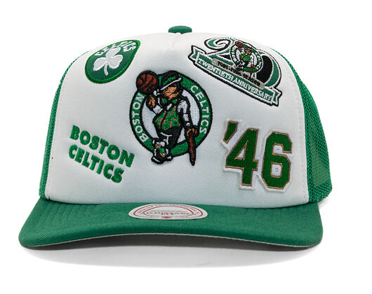 Kšiltovka Mitchell & Ness - Gridlock Trucker - Boston Celtics - White