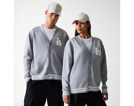 Svetr New Era - MLB Cardigan Knit - LA Dodgers - Heather Grey