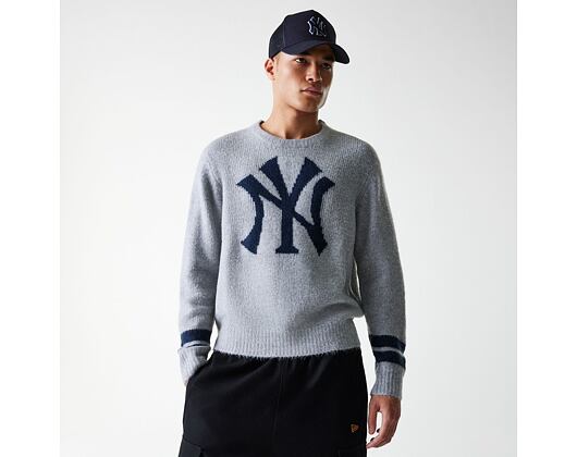 Svetr New Era - MLB Sweater Knit - NY Yankees - Heather Grey