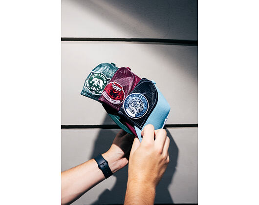 Kšiltovka New Era - MLB Contrast Stitch WS Retro 9FORTY Trucker - LA Dodgers - Burgundy