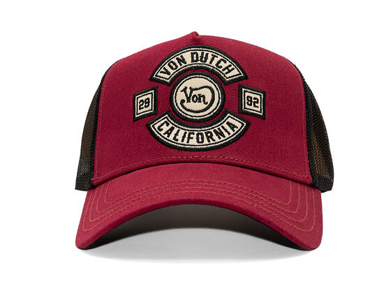 Kšiltovka Von Dutch - Trucker - MC Logo - Burgundy/Black